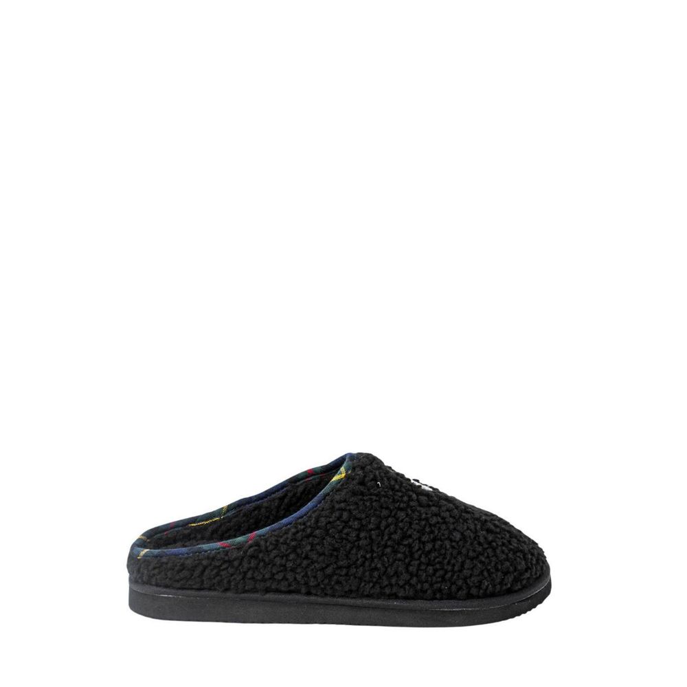 Slipper aus schwarzer Baumwolle