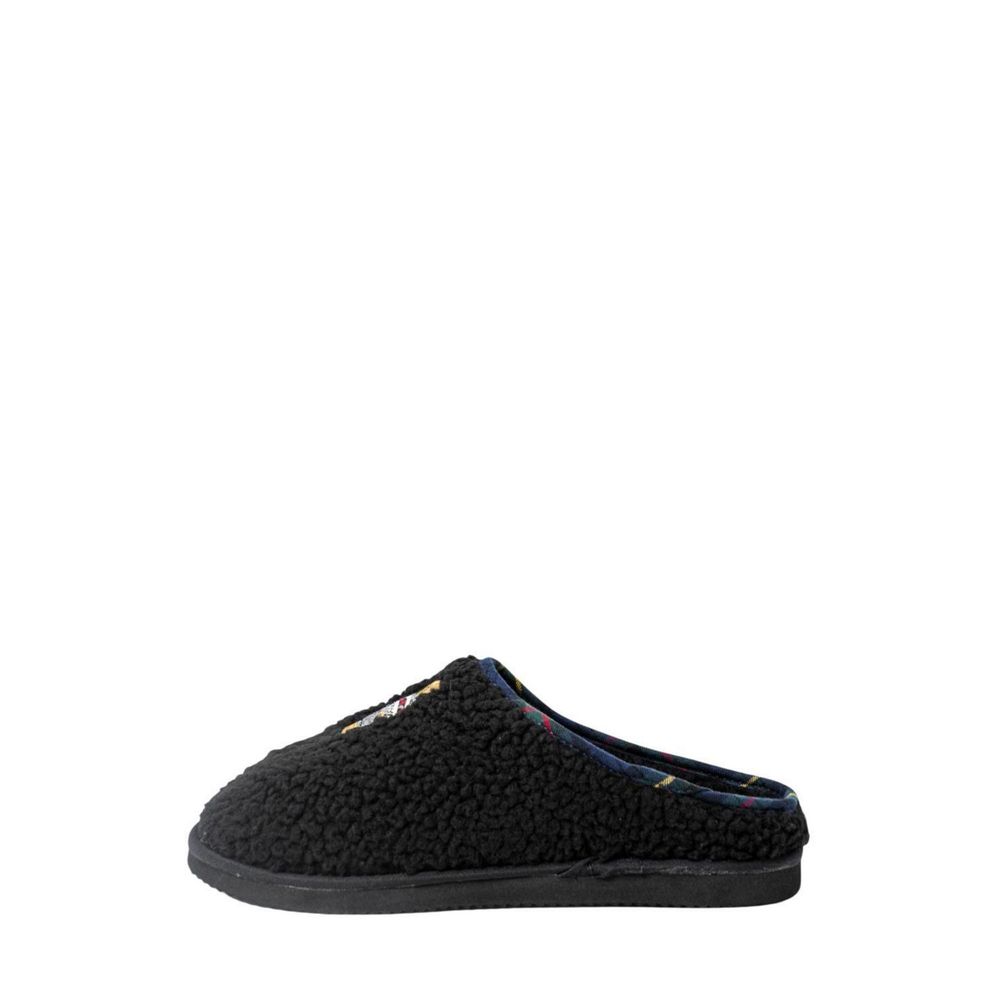 Slipper aus schwarzer Baumwolle