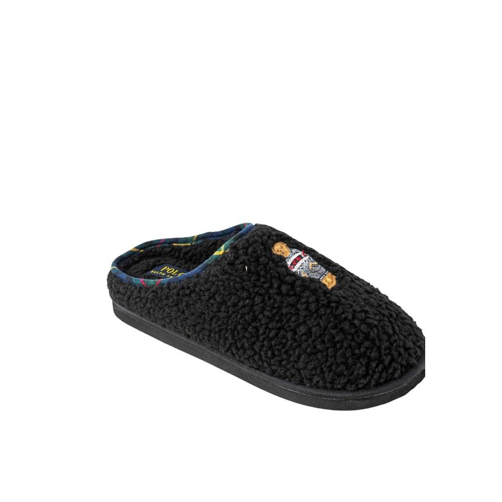 Slipper aus schwarzer Baumwolle