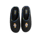 Slipper aus schwarzer Baumwolle