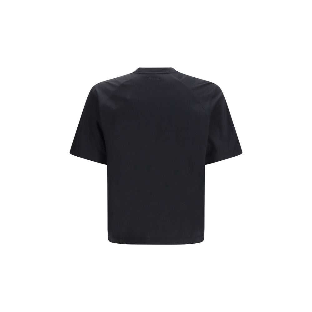 Schwarzes Baumwoll-T-Shirt
