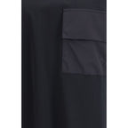 Schwarzes Baumwoll-T-Shirt