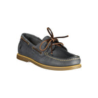Blue Leather Men Classic Shoe