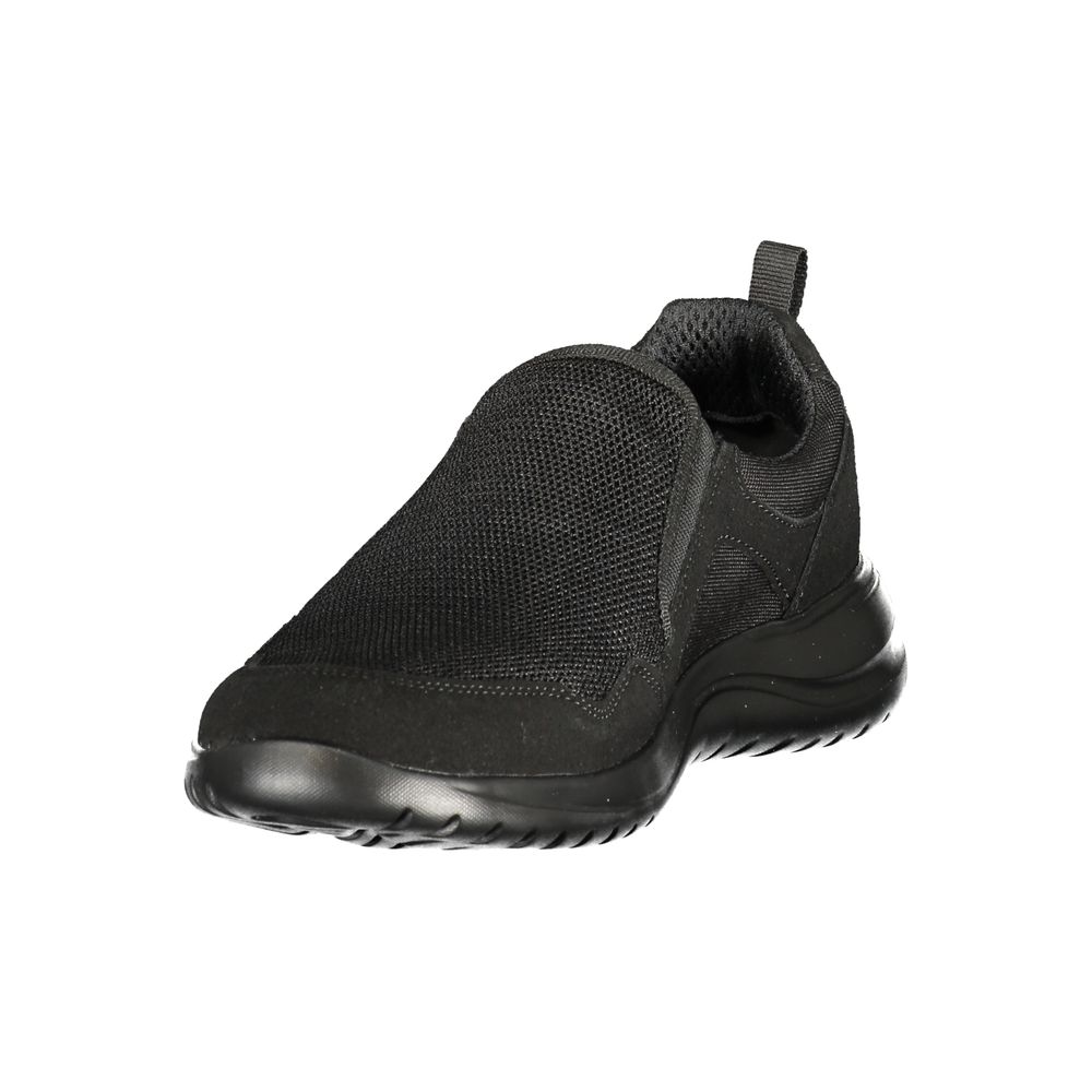Schwarzer Sneaker für Herren aus Polyester