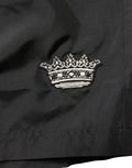 Schwarze Polyester-Badehose für Herren mit Kordelzug
