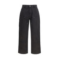 Schwarze Baumwoll Freizeithose