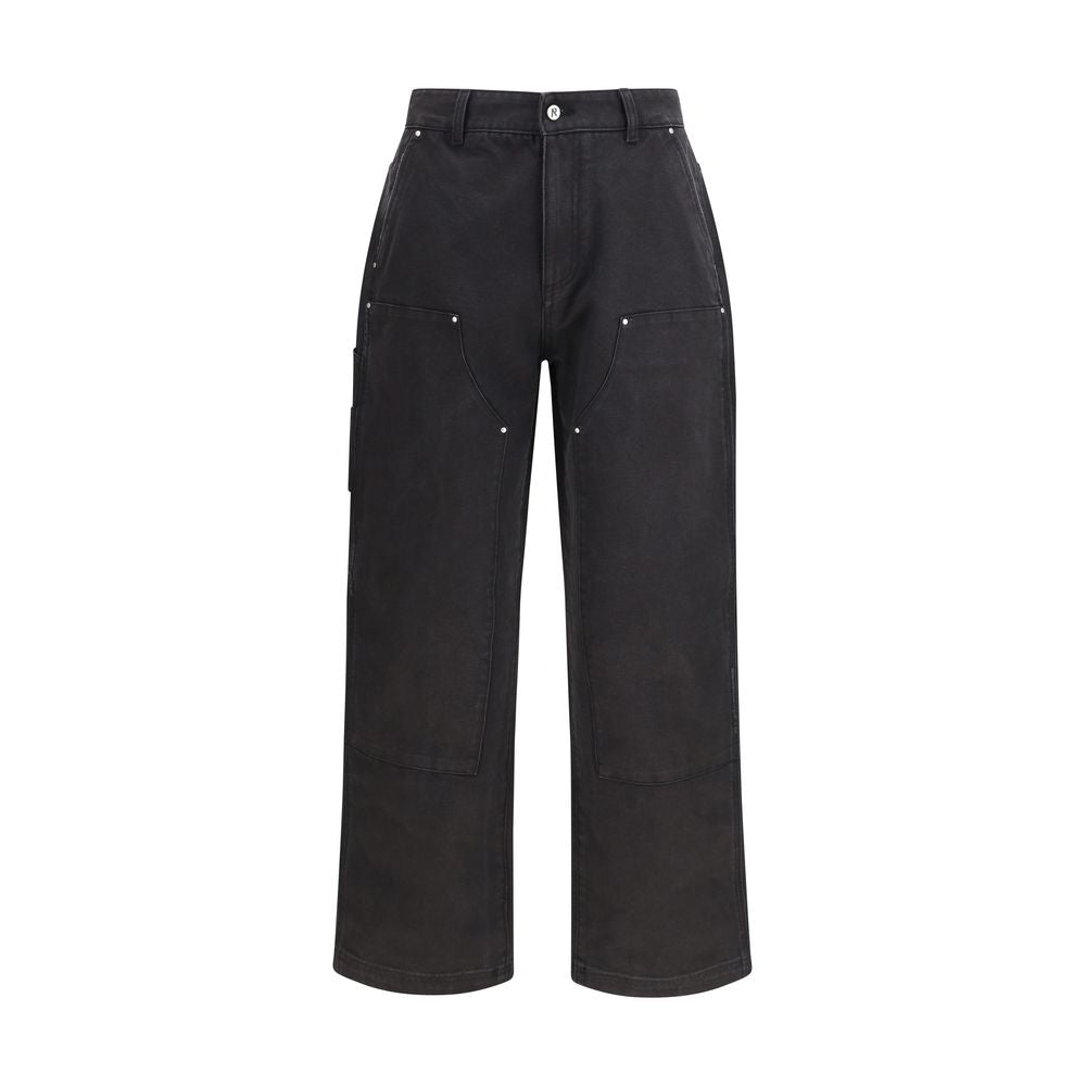 Schwarze Baumwoll Freizeithose