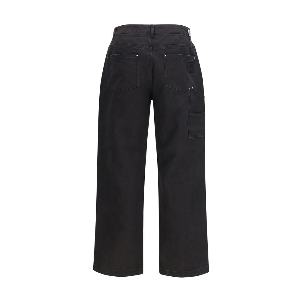 Schwarze Baumwoll Freizeithose