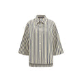 Camicia in cotone fantasia blu