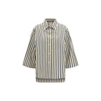 Camicia in cotone fantasia blu