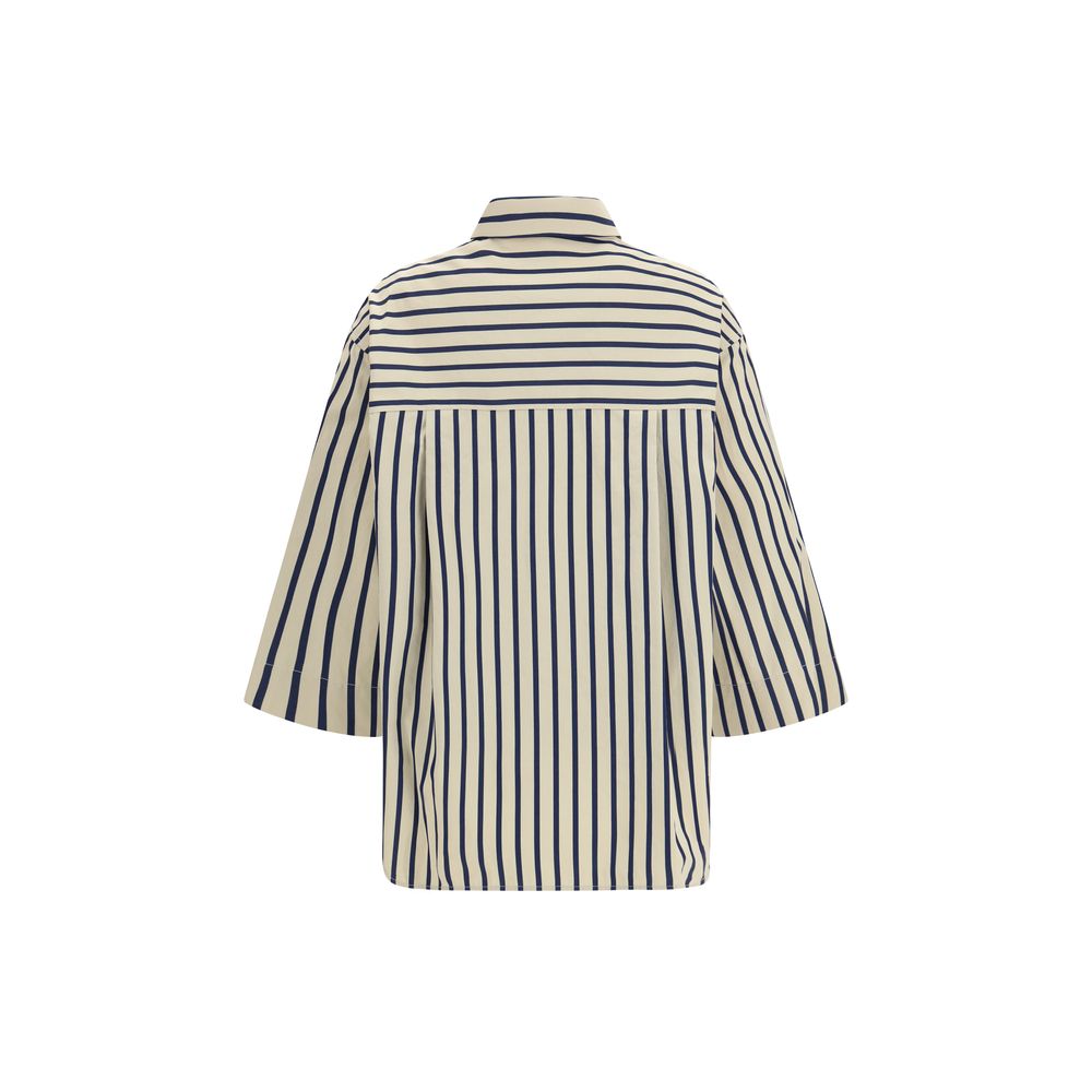 Camicia in cotone fantasia blu