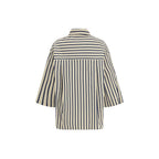 Camicia in cotone fantasia blu
