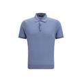 Blaues Baumwoll-Poloshirt