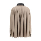 Beige Polyester Coat