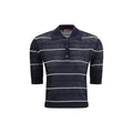 Polohemd aus blauer Seide