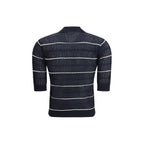 Polohemd aus blauer Seide