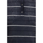 Polohemd aus blauer Seide