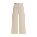 Beige Freizeithose aus Baumwolle