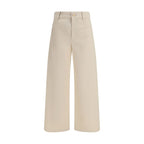 Beige Freizeithose aus Baumwolle