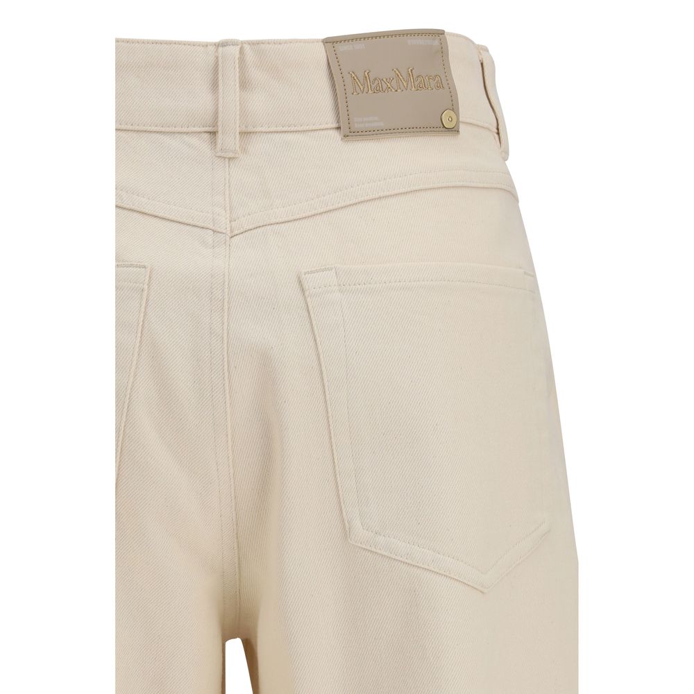 Beige Freizeithose aus Baumwolle