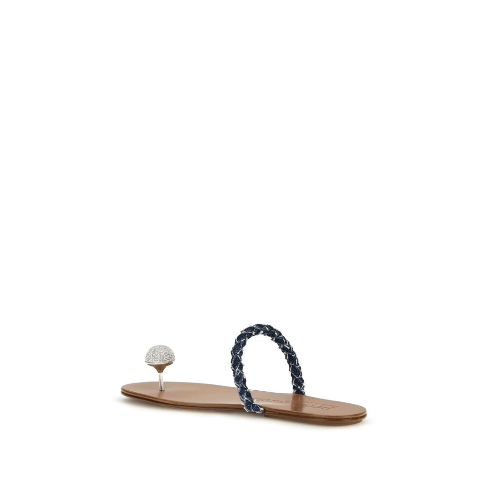 Brown Calf Leather Bos Taurus Sandals