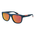 Sonnenbrille aus blauem Kunststoff