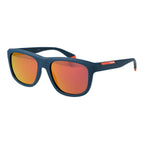 Sonnenbrille aus blauem Kunststoff