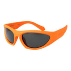 Orangefarbene Sonnenbrille aus Kunststoff