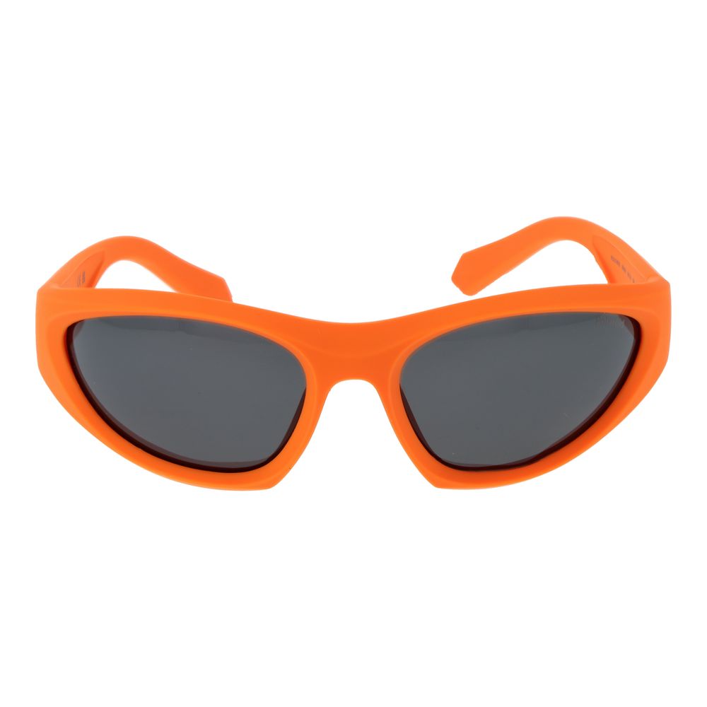 Orangefarbene Sonnenbrille aus Kunststoff