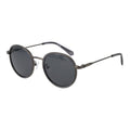 Sonnenbrille aus grauem Edelstahl