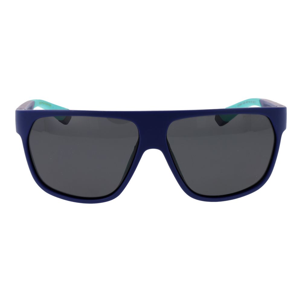Sonnenbrille aus blauem Kunststoff