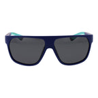 Sonnenbrille aus blauem Kunststoff