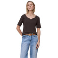 Braunes Langarm-T-Shirt aus Baumwolle