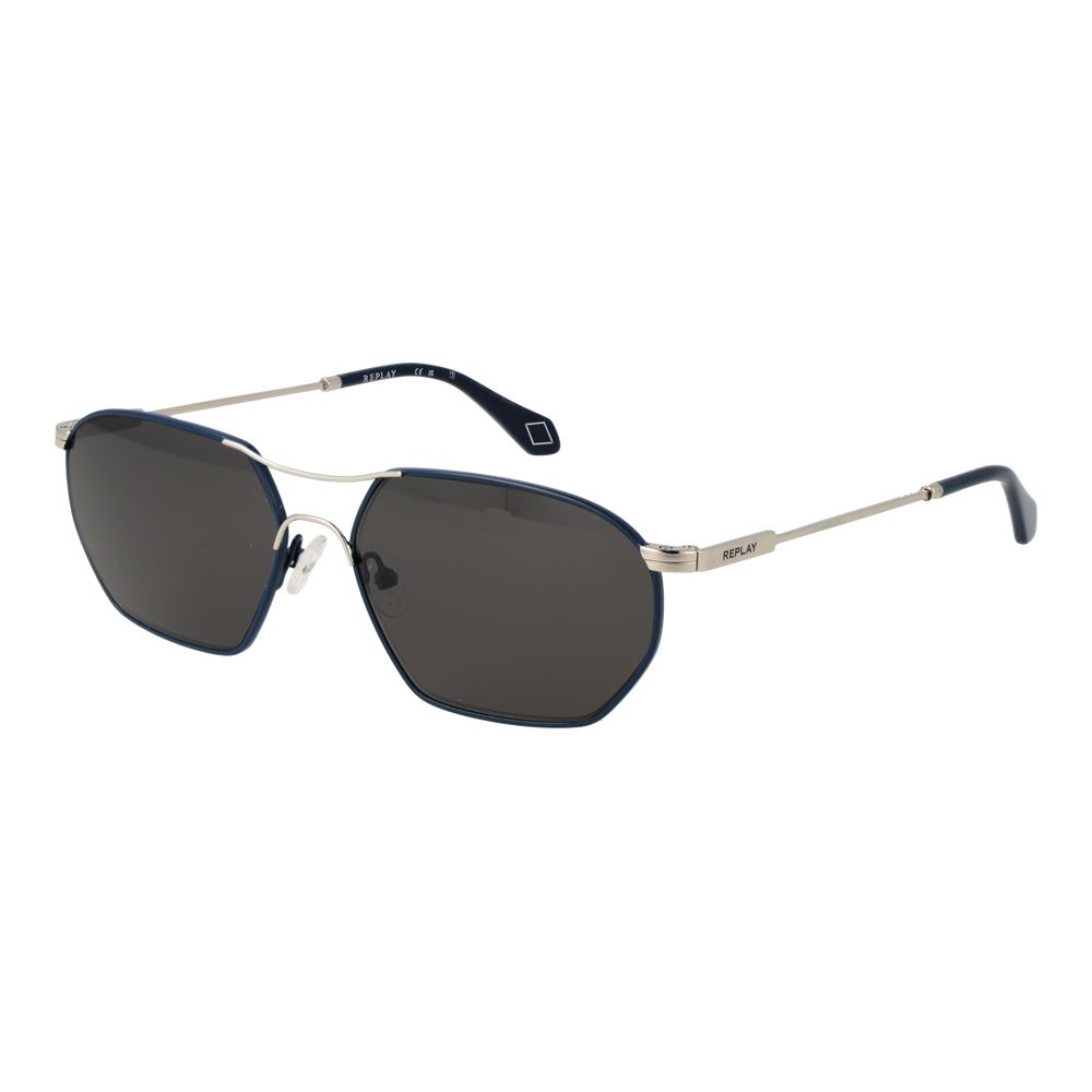 Sonnenbrille aus silbernem Metall
