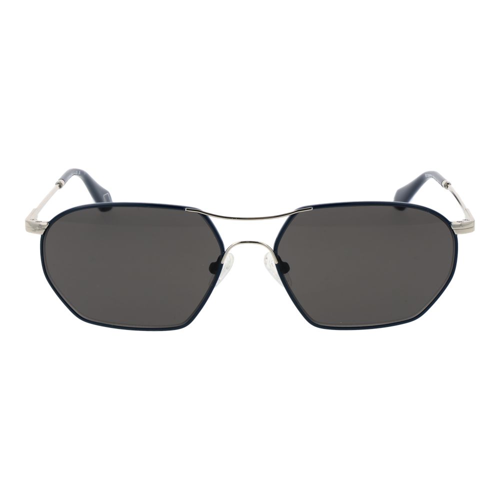 Sonnenbrille aus silbernem Metall