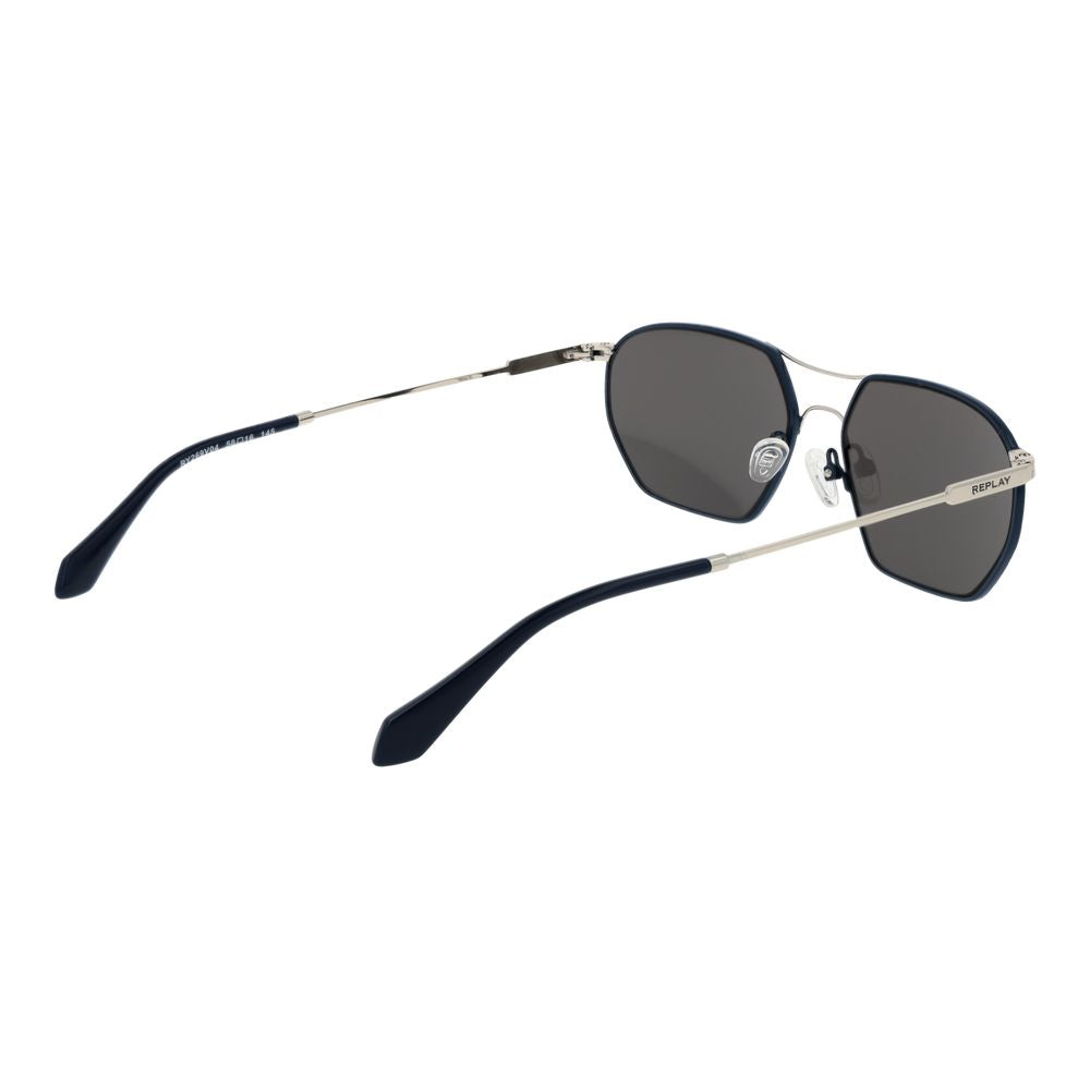 Sonnenbrille aus silbernem Metall