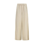 Pantaloni casual in lino beige