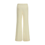 Beige Viscose Flared Pants
