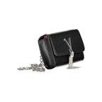 Black Polyurethane Women Handbag