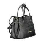 Damenhandtasche aus schwarzem Polyurethan
