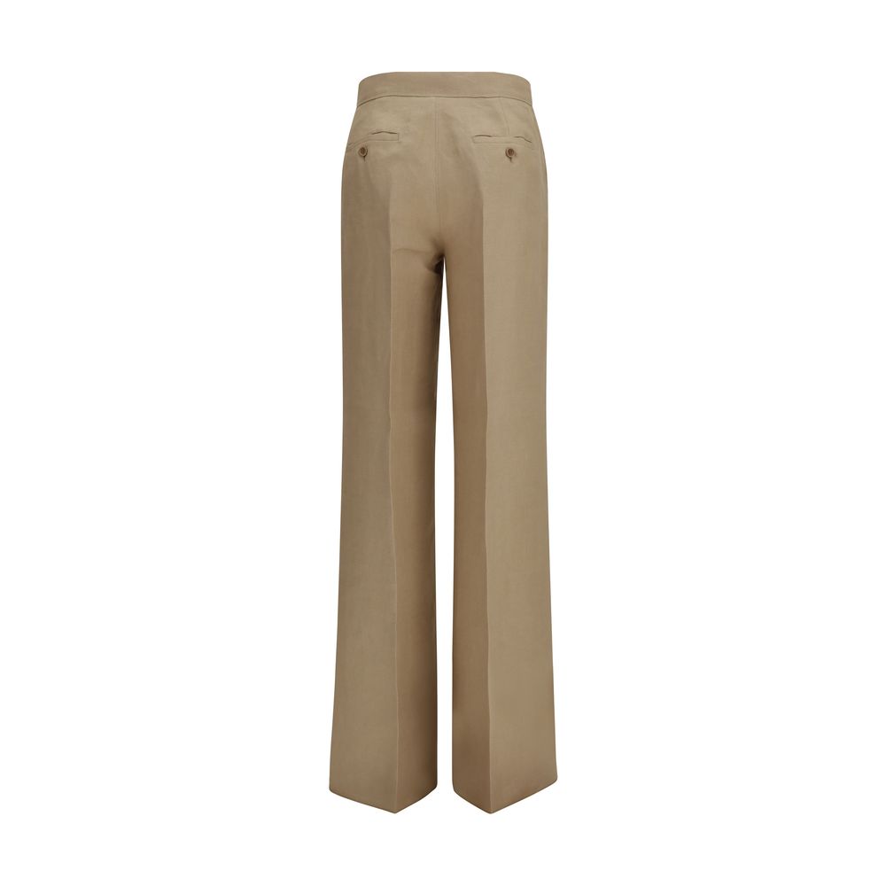 Freizeithose aus beigem Leinen