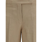 Freizeithose aus beigem Leinen