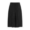 Bermudashorts aus schwarzer Viskose
