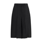 Bermudashorts aus schwarzer Viskose