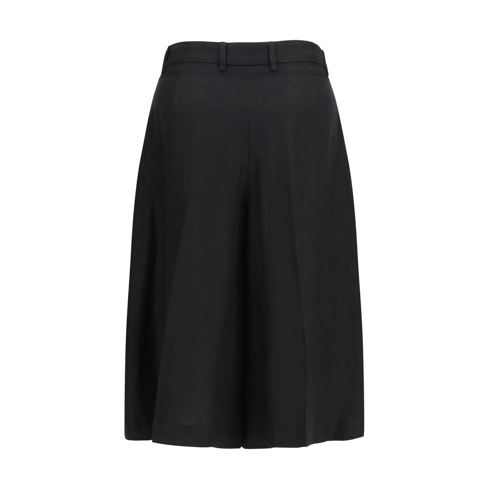 Bermudashorts aus schwarzer Viskose