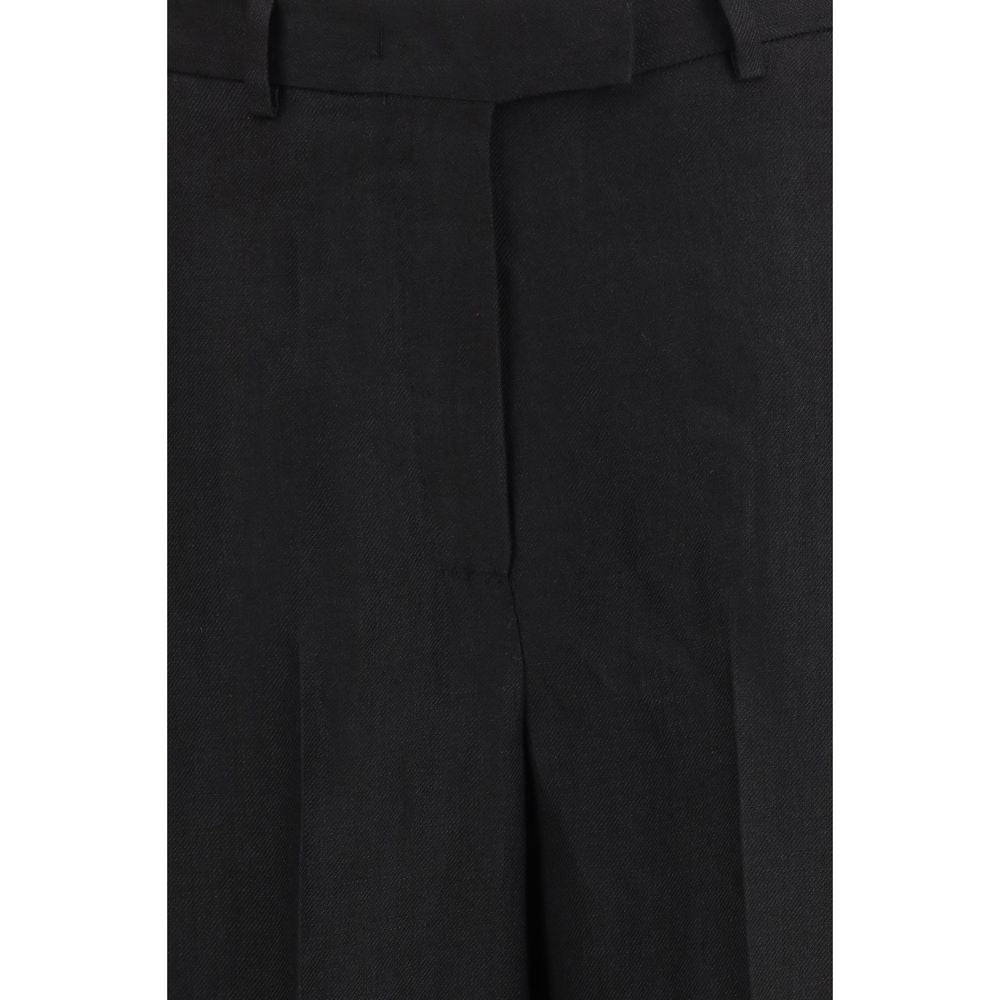 Bermudashorts aus schwarzer Viskose
