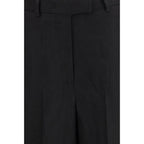 Bermudashorts aus schwarzer Viskose