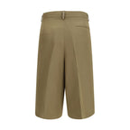 Beige Viscose Cropped Pants