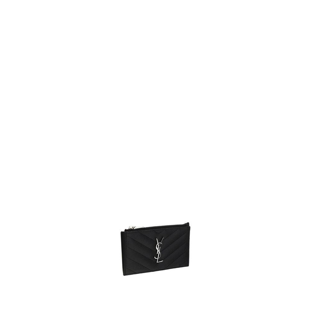 Schwarzes Kalbsleder Portemonnaie