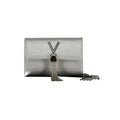 Silver Polyurethane Women Bag